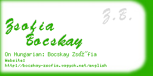 zsofia bocskay business card